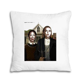 Villanelle And Eve American Gothic Killing Eve Pillow | Mazezy