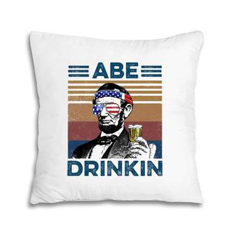 Vintage Abe Drinkin 4Th July Pillow | Mazezy