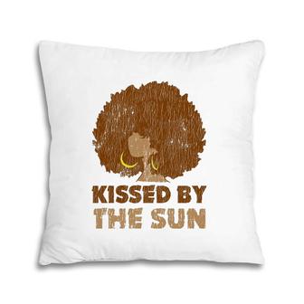 Vintage African Afro Kissed By The Sun Pride Melanin Queen Pillow | Mazezy
