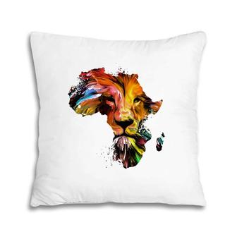 Vintage African Lion Lion Face Zoo Animal Africa Lion Pillow | Mazezy