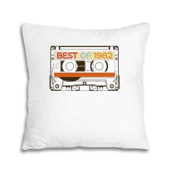 Vintage Cassette Tape Birthday Gifts Born In Best Of 1982 Ver2 Pillow | Mazezy