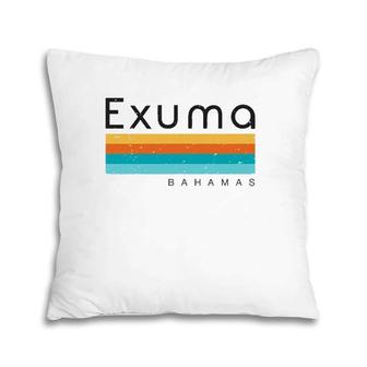 Vintage Exuma Bahamas Dominican Republic Retro Designshir Pillow | Mazezy
