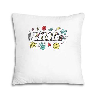 Vintage Little Love Peace Sorority Matching Little Sister Pillow | Mazezy AU