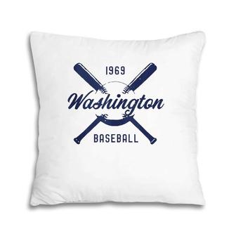 Vintage-Look Distressed Washington 1969 Baseball Usa Pillow | Mazezy