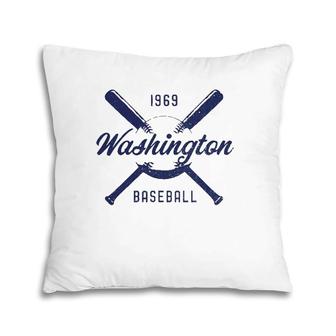 Vintage-Look Distressed Washington 1969 Baseball Usa Pillow | Mazezy