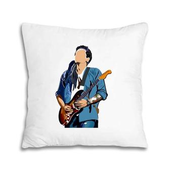 Vintage Mayer Design Art John Vaporware Guitar Music Legends Pillow | Mazezy