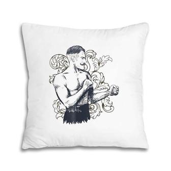 Vintage Old Style Hipster Bare Knuckle Boxer Fighter Pillow | Mazezy
