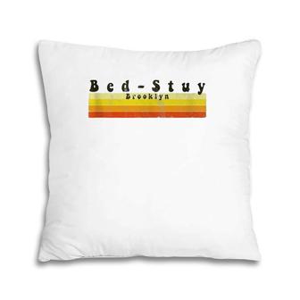 Vintage Retro 70S 80S Bed-Stuy Brooklyn Pillow | Mazezy