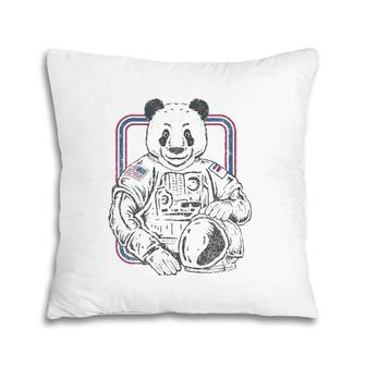 Vintage Retro Panda Present Astronaut Pillow | Mazezy