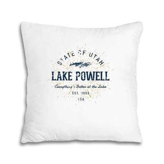 Vintage Retro Style Lake Powell Pillow | Mazezy