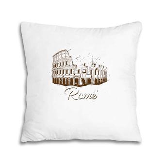 Vintage Roman Colosseum Rome Italy Italian Souvenir Gifts Pillow | Mazezy