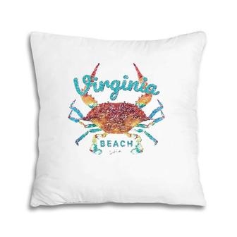 Virginia Beach Va Blue Crab Pillow | Mazezy