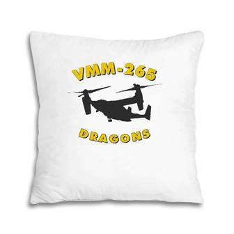 Vmm-265 Dragons Mv-22 Osprey Tiltrotor Squadron Tee Pillow | Mazezy