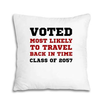 Voted Time Travel Funny Pillow | Mazezy