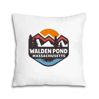 Walden Pond Massachusetts Mountains Sunset Pillow | Mazezy