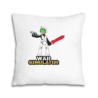 War Simulator Space Trooper Gamer Gift Pillow | Mazezy