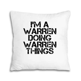 Warren Funny Surname Family Tree Birthday Reunion Gift Idea Pillow | Mazezy