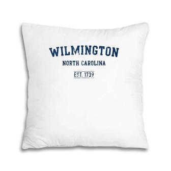 Wilmington North Carolina Distressed Text Sport Style Pillow | Mazezy