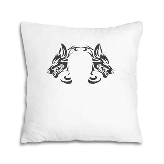 Wolf Skull Halloween Horror Gift Pillow | Mazezy