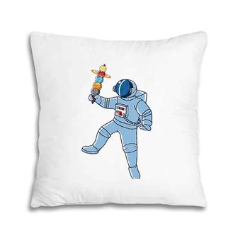 Womens Astronaut With Ice Cream T Pillow | Mazezy