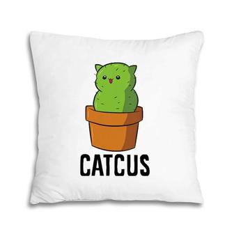 Womens Cactus Cat Mexican Cactus Cinco De Mayo Catcus V-Neck Pillow | Mazezy