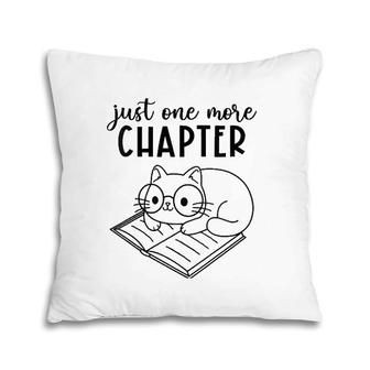 Womens Funny Reading Quote For Book Lovers Just One More Chapter V-Neck Pillow | Mazezy CA