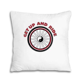 Womens Get Up And Ride The Gap And C&O Canal Book Pillow | Mazezy