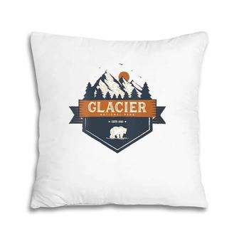 Womens Glacier National Park Montana Mountain V-Neck Pillow | Mazezy