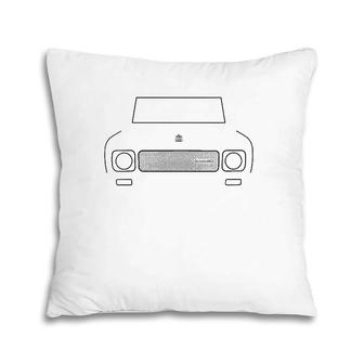 Womens International Harvester Scout 800A 1970 Truck Black Outline V-Neck Pillow | Mazezy