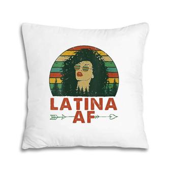 Womens Latina Af Vintage Retro Latinas For Latino Women V-Neck Pillow | Mazezy
