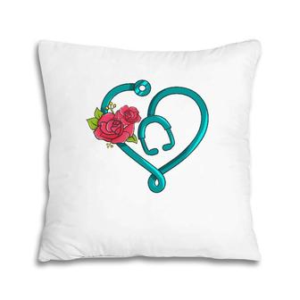 Womens Nurse Heart Floral Nursing Pillow | Mazezy
