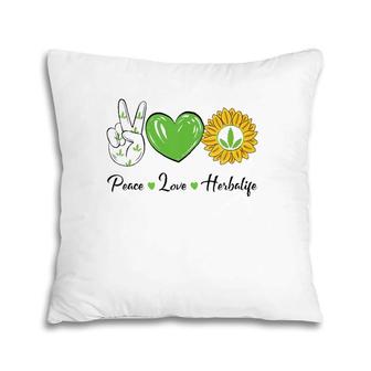 Womens Peace Love Sunshine Herbalifes Sunflower Essential V-Neck Pillow | Mazezy