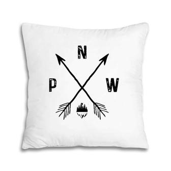 Womens Pnw Pacific Northwest Tee Cool Pnw Gift Pillow | Mazezy