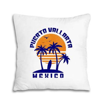 Womens Puerto Vallarta Mexico Beach Surfing Souvenir Gift V-Neck Pillow | Mazezy