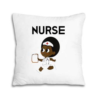 Womens Rn Cna Lpn Nurse Gifts Black Nurses Pillow | Mazezy