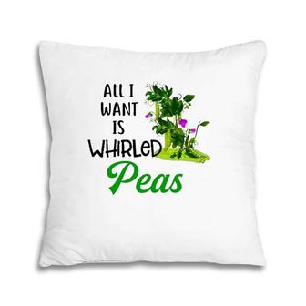 World Peace Tee All I Want Is Whirled Peas Pillow | Mazezy CA