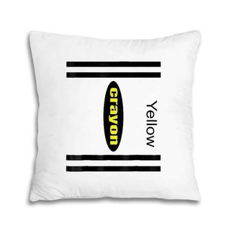 Yellow Crayon Halloween Couple Matching Group Costume Pillow | Mazezy