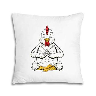 Yoga Chicken Gift Funny Chicken Gifts Farm Lovers Yoga Pillow | Mazezy