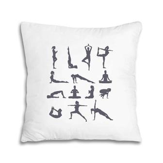 Yoga Teacher Gifts Yoga Poses & Postures Gift Ideas For Yoga Teachers & Practitioners Cl Pillow | Mazezy