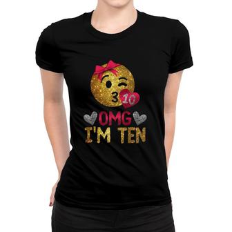 10 Years Old Birthday Omg I'm Ten Women T-shirt | Mazezy