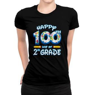 100 Days Of School Gift For 2Nd Second Grade Teachers Students Women T-shirt | Mazezy