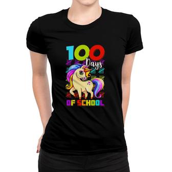 100 Days Of School Unicorn Lover Boys Girls 100 Days Smarter Women T-shirt | Mazezy