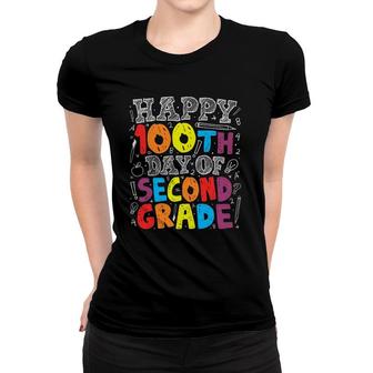 100 Days Of School100th Day Of 2Nd Grade Teacher Women T-shirt | Mazezy