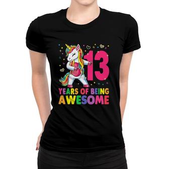 13 Years Old Unicorn Flossing 13Th Birthday Girl Unicorn Women T-shirt | Mazezy UK