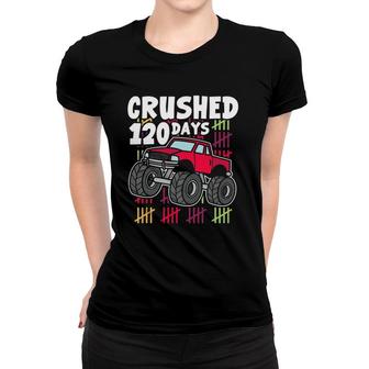 1St Grade 120 Days Of School Monster Truck Boys Kids Women T-shirt | Mazezy