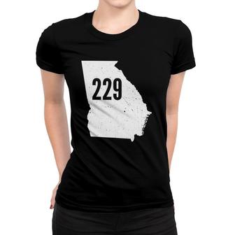 229 Georgia Area Code Outline State Southern Pride Women T-shirt | Mazezy