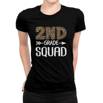 2Nd Grade Squad Leopard Second Grade Teacher Student Women T-shirt | Mazezy