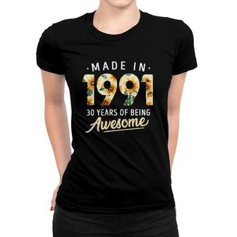 31 Years Old Girl 31th Birthday Made Born 1991 Women T-shirt | Mazezy