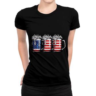 4th Of July Beer American Flag Women T-shirt | Mazezy