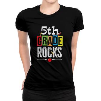 5th Fifth Grade Rocks Back To School Women T-shirt | Mazezy